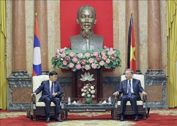 Chủ tịch nước Tô Lâm tiếp Đoàn đại biểu cấp cao Đảng, Nhà nước Lào