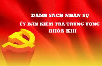 Danh sách nhân sự Ủy ban Kiểm tra Trung ương khóa XIII