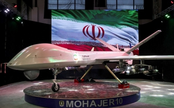 UAV Iran giống MQ-9 của Mỹ xuất hiện tại triển lãm ARMY 2024 Moscow, Nga