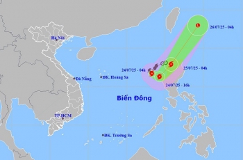 Thời tiết ngày 24/7: Bão số 4 giật cấp 11 trên khu vực Bắc Biển Đông