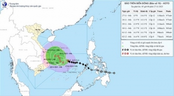 Thời tiết ngày 27/11: Bão số 15 mạnh cấp 12 giật cấp 15, di chuyển phức tạp trên Biển Đông