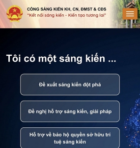 Tiếp nhận hơn 1.000 sáng kiến trên Cổng Sáng kiến KHCN và đổi mới sáng tạo