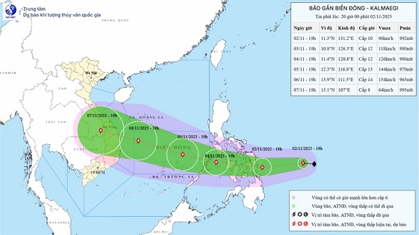 Bão KALMAEGI có khả năng đi vào Biển Đông trở thành Bão số 13 trong năm 2025